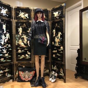 Band of outsiders tartan plaid dress 4 6 1 punk